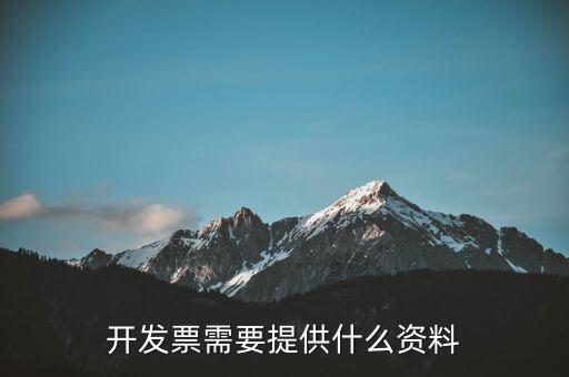 開票時提供什么資料，請問開發(fā)票需要什么資料