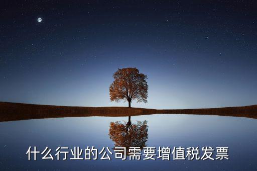 什么行業的公司需要增值稅發票