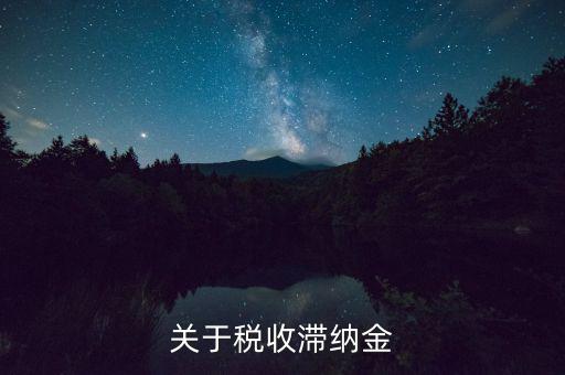 關于稅收滯納金