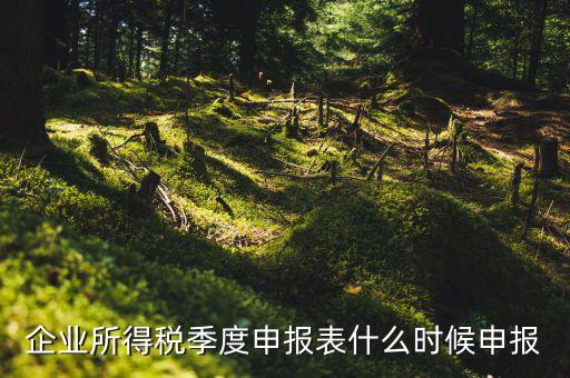 季度稅是在什么時候報，年度季度企業所得稅申報時間