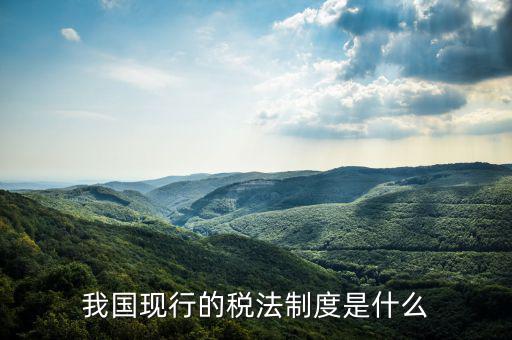 我國現行的稅法制度是什么