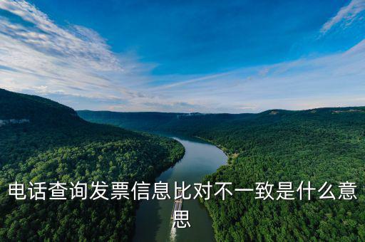 電話查詢發票信息比對不一致是什么意思