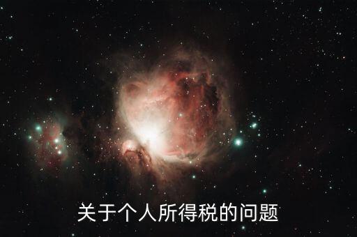 個人所得稅有什么問題，關于個人所得稅的問題