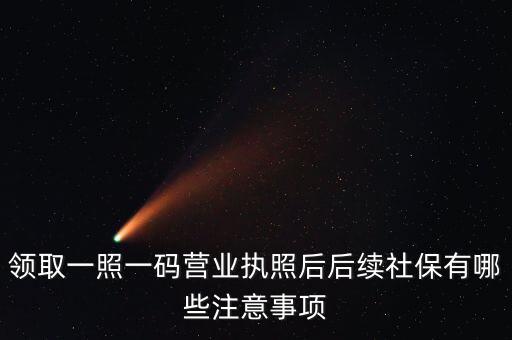 一照一碼后還需辦什么意思，新注冊的一照一碼的公司領完營業執照后還需要辦些什么手續