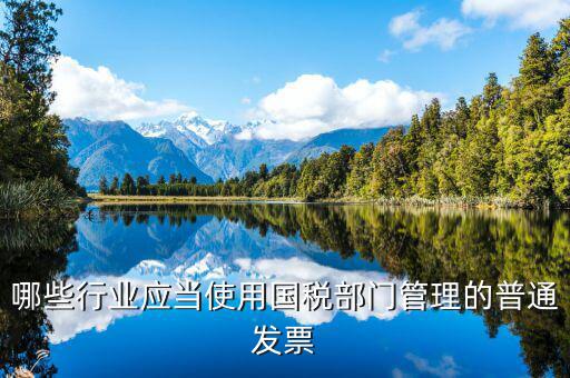 什么單位需要普通發票，哪些行業應當使用國稅部門管理的普通發票