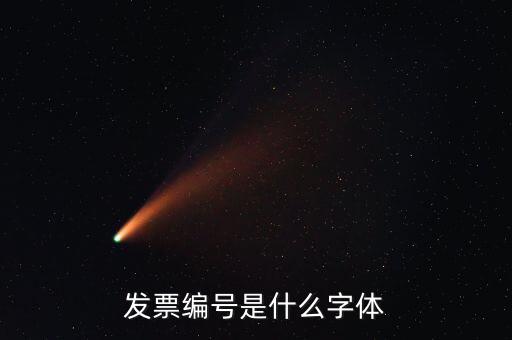 發票編號是什么字體