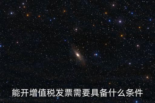 能開增值稅發票需要具備什么條件