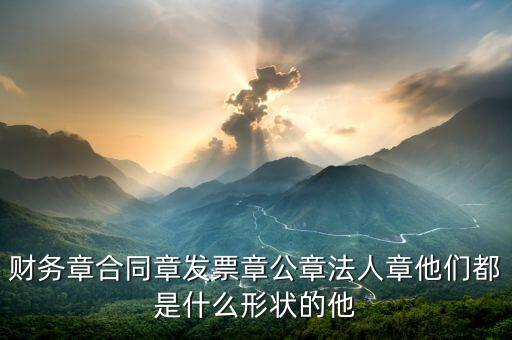 財務章合同章發票章公章法人章他們都是什么形狀的他