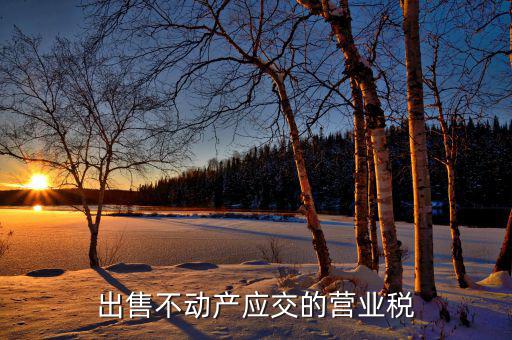 出售不動產應交的營業稅