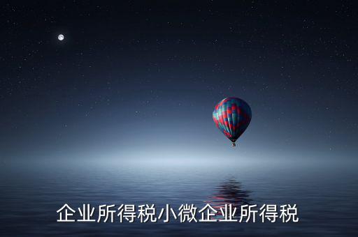 什么企業算小微企業所得稅，企業所得稅小微企業所得稅