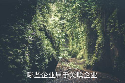 哪些企業屬于關聯企業