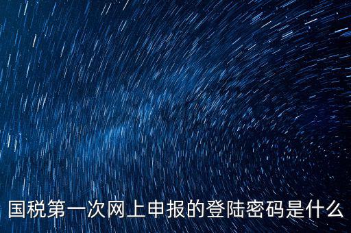國(guó)稅網(wǎng)登錄密碼是什么原因，國(guó)稅第一次網(wǎng)上申報(bào)的登陸密碼是什么