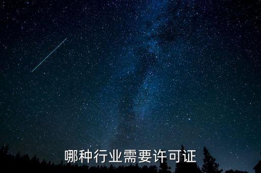 哪種行業需要許可證