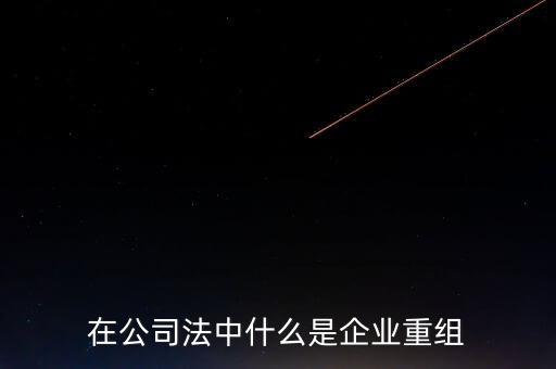 在公司法中什么是企業重組