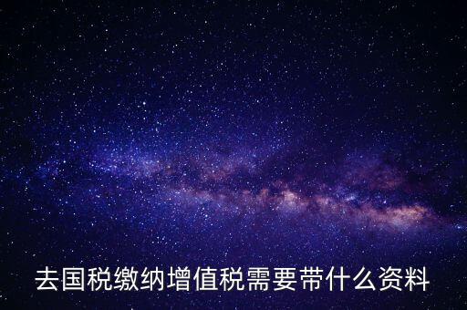 去國稅局帶什么手續(xù)，國稅登記需要帶什么資料