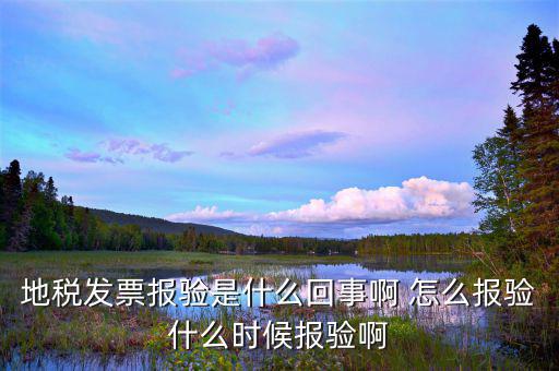 地稅發票報驗是什么回事啊 怎么報驗什么時候報驗啊