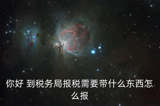 稅務大廳報稅需要什么，你好 到稅務局報稅需要帶什么東西怎么報