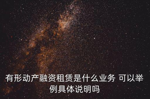 有形動產(chǎn)租賃指什么，有形動產(chǎn)租賃稅率和征收率的區(qū)別