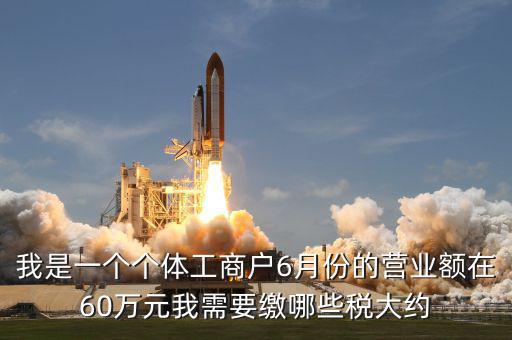 我是一個個體工商戶6月份的營業額在60萬元我需要繳哪些稅大約