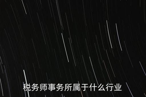 稅務師事務所屬于什么行業