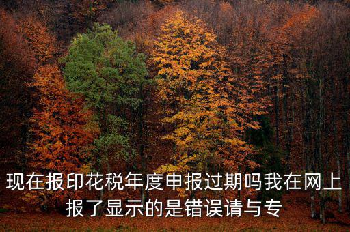 現在報印花稅年度申報過期嗎我在網上報了顯示的是錯誤請與專