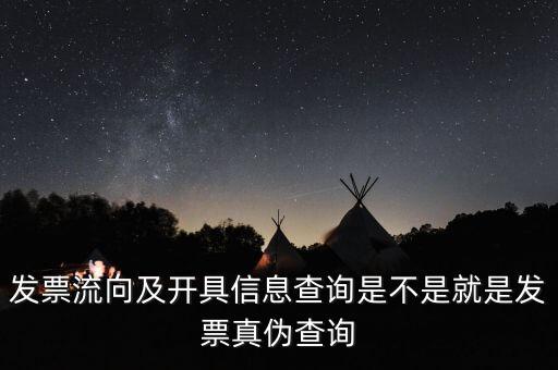 發票流向及開具信息查詢是不是就是發票真偽查詢