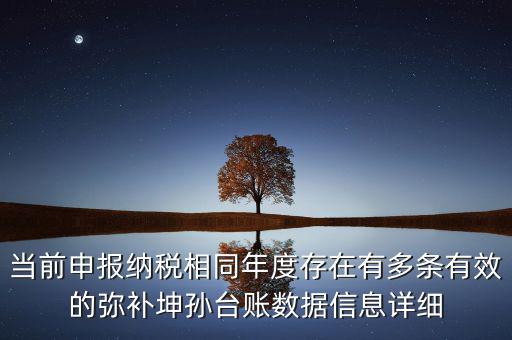 彌補虧損臺賬的維護是什么原因，您的彌補虧損臺賬數(shù)據(jù)存在問題怎樣聯(lián)系專管員
