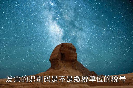 發票的識別碼是不是繳稅單位的稅號