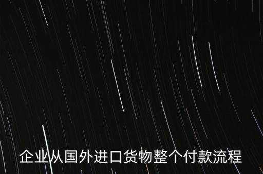 企業從國外進口貨物整個付款流程