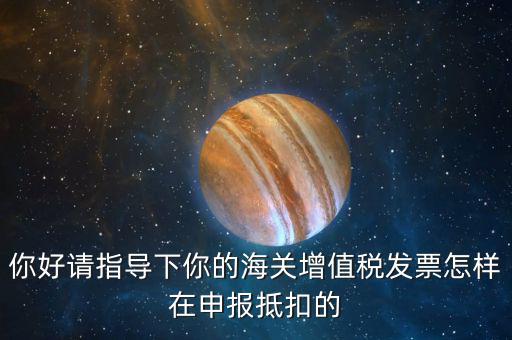 你好請指導下你的海關增值稅發票怎樣在申報抵扣的