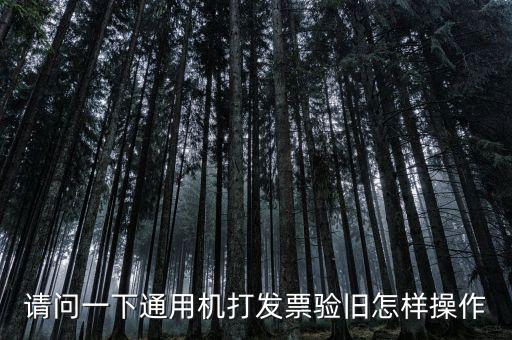 請問一下通用機打發票驗舊怎樣操作