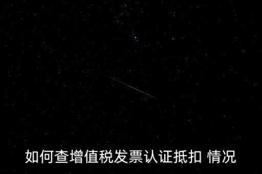 如何查增值稅發票認證抵扣 情況