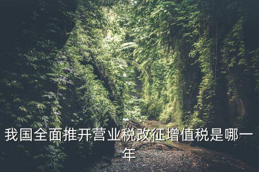 什么時(shí)候開始營(yíng)業(yè)稅改增值稅，我國(guó)全面推開營(yíng)業(yè)稅改征增值稅是哪一年