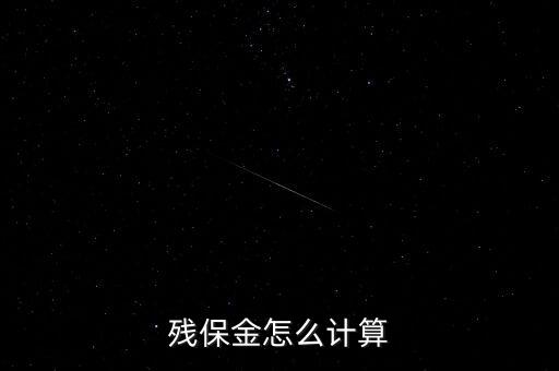 殘保金如何計算繳納，殘保金怎么計算