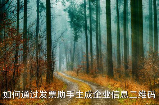 如何生成企業開票二維碼，如何通過發票助手生成企業信息二維碼