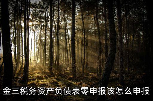 金稅三期如何零申報，金三稅務系統零申報需要報什么