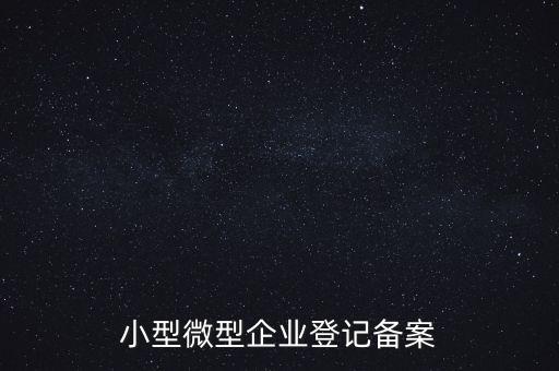 小微企業如何備案，小型微型企業登記備案