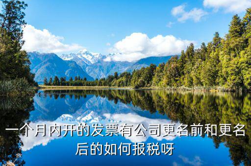 企業更名如何納稅，一個月內開的發票有公司更名前和更名后的如何報稅呀