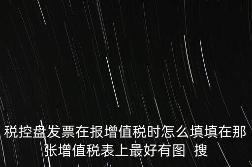 稅控盤發票在報增值稅時怎么填填在那張增值稅表上最好有圖  搜