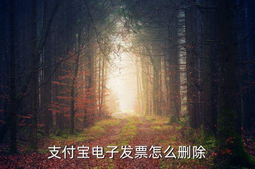 支付寶電子發票怎么刪除