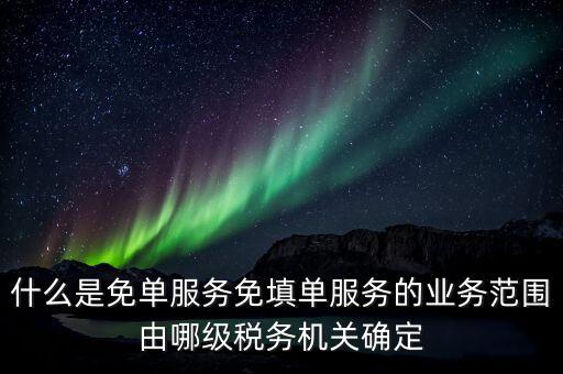 什么是免單服務免填單服務的業務范圍由哪級稅務機關確定