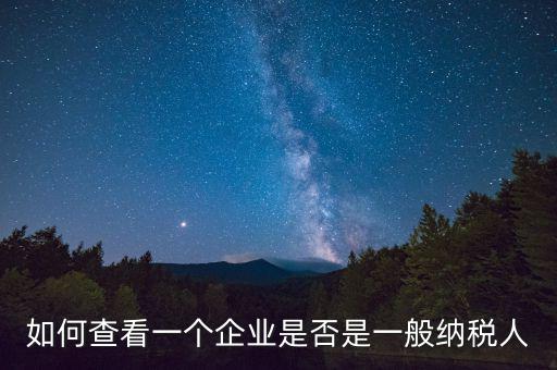 如何查詢是一般納稅人，怎么確認一家單位是不是一般納稅人