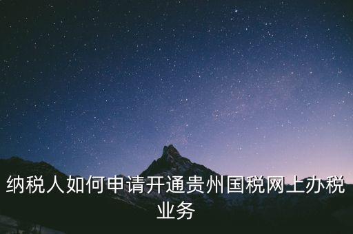 國稅如何開通網上辦稅資格，小規模納稅人第一次怎么開通網上報稅
