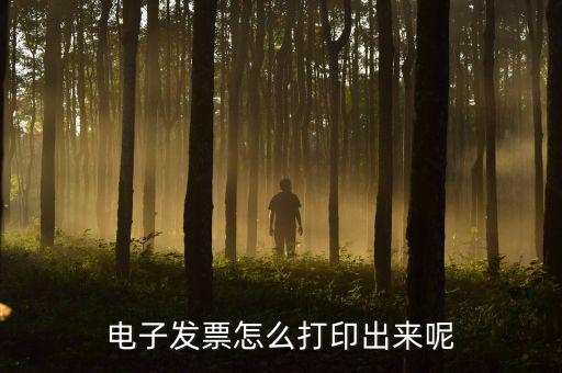 電子發票怎么打印出來呢