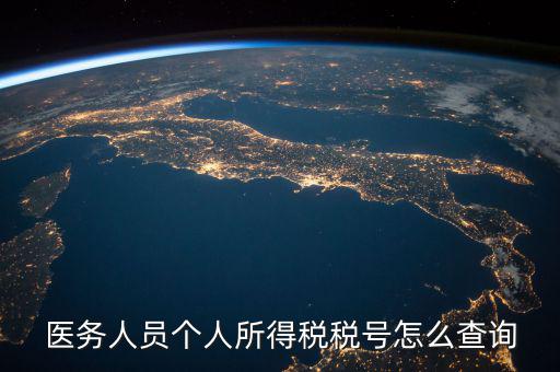 醫務人員個人所得稅稅號怎么查詢