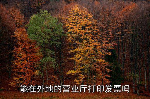 能在外地的營業廳打印發票嗎