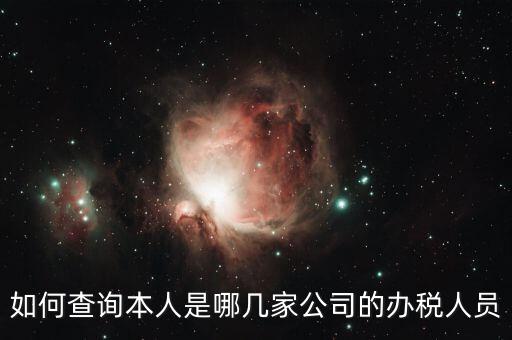 稅務局如何知道企業有多少人，如何查詢本人是哪幾家公司的辦稅人員