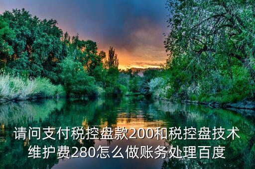 百望稅控280元 如何入賬，稅控280元收到發票怎么入賬