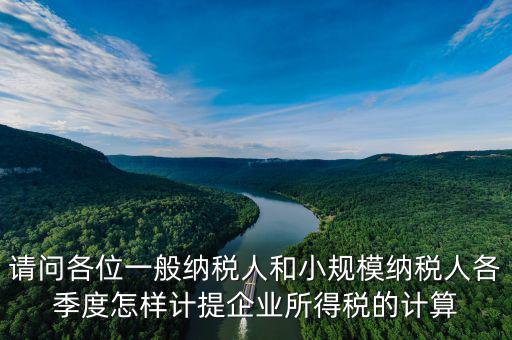 請問各位一般納稅人和小規模納稅人各季度怎樣計提企業所得稅的計算