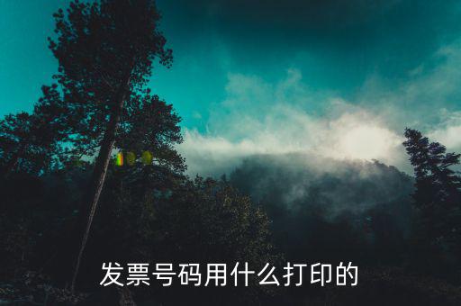 發票號碼用什么打印的